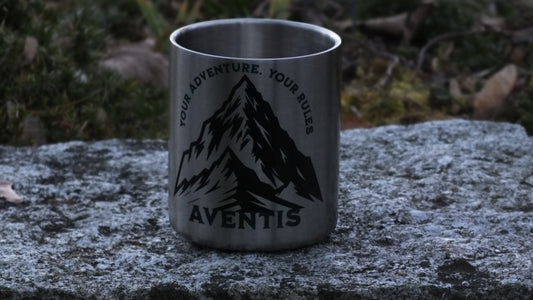 Edelstahl-Tasse mit Karabiner